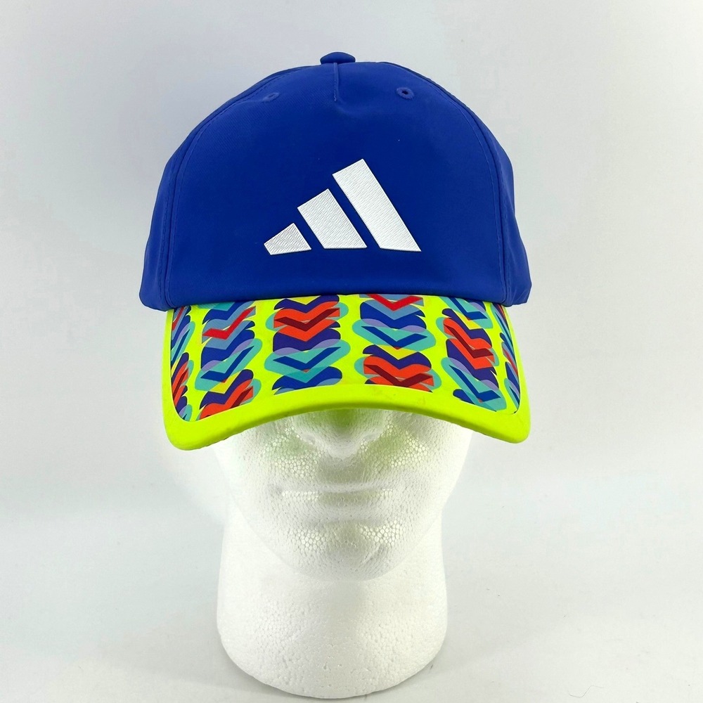 Adidas We Are 26 FIFA World Cup Blue Neon Yellow Geometric Adjustable Hat Cap